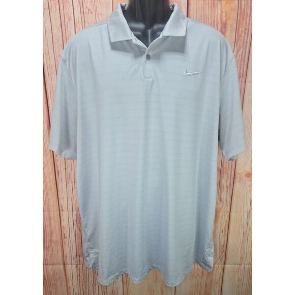 Nike Men's Dri-Fit Gray Golf Polo Shirt XXL - Picture 1 of 9